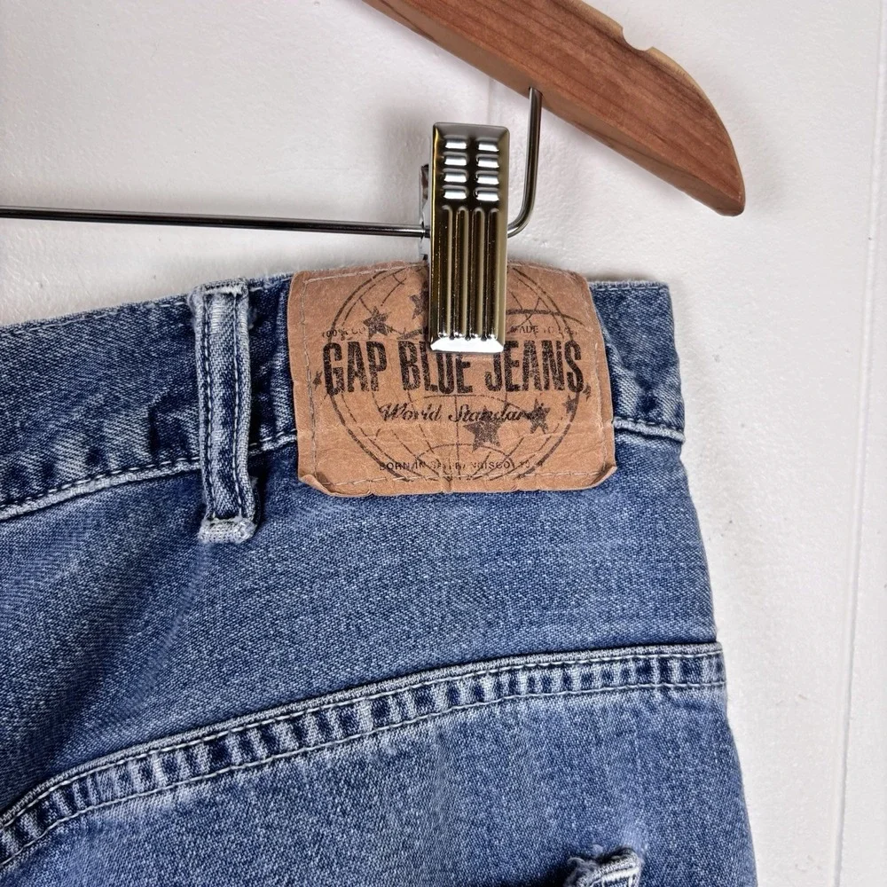 Vintage 90s Y2K Gap Skater Jeans Baggy Distressed Denim Mens 36x31.5‎